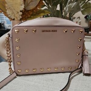 Michael Kors Blush Heart-Embellished Crossbody Bag